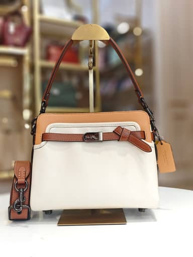 TJCCH-63335 Coach Tate Carryall In Colorblock Chalk Natural Multi PRELOVED NETT