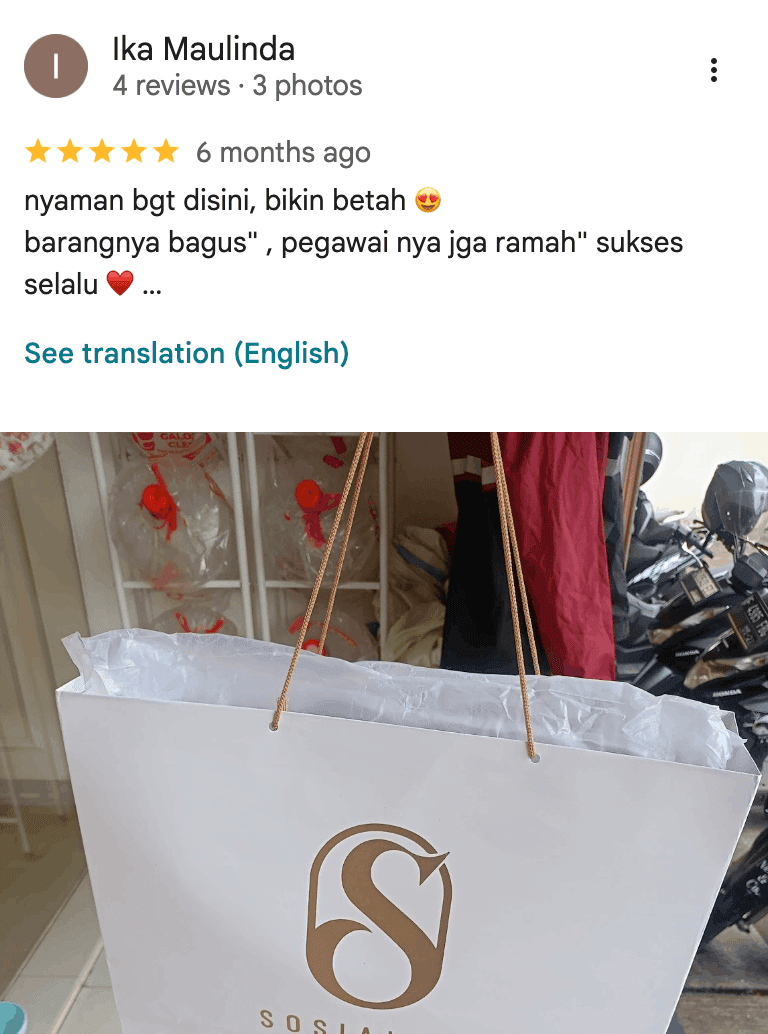 Review Google Sosialita Cibinong oleh Ika