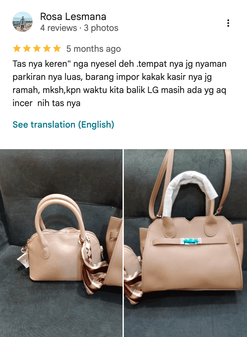 Review Google Sosialita Cibinong oleh Rosa Lesmana