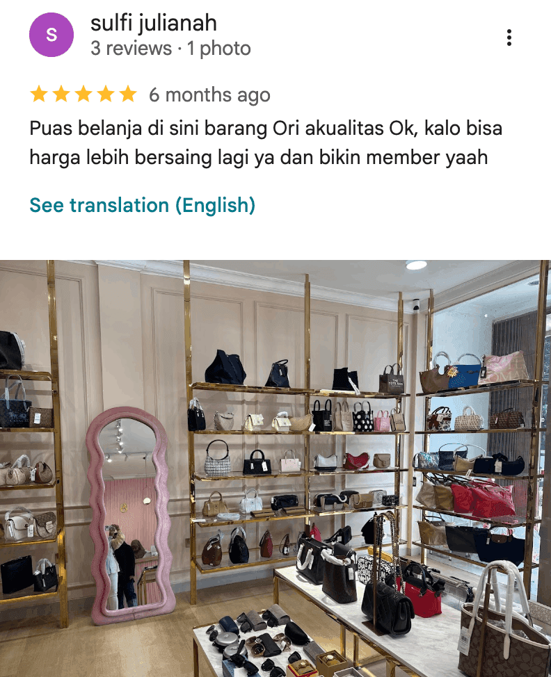 Review Google Sosialita Cibinong oleh Sulfi Julianah