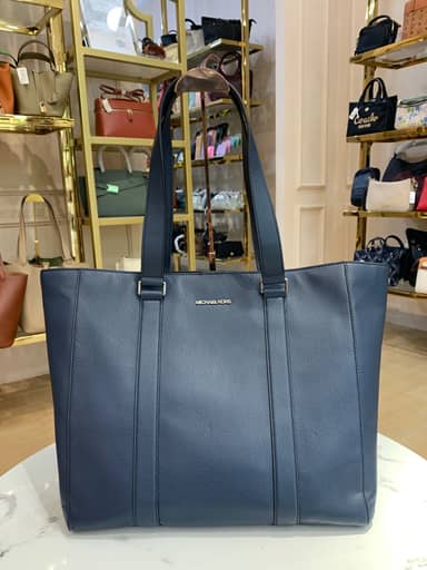 TJMK-63339 Michael Kors Cooper EW Shopper Tote Bag Navy NEW NETT