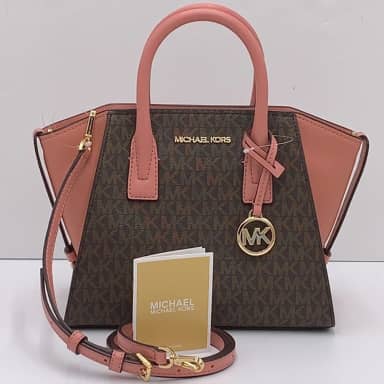 TJMK-62827 Michael Kors Avril Small Top Zip Satchel Sunset Rose NEW NETT